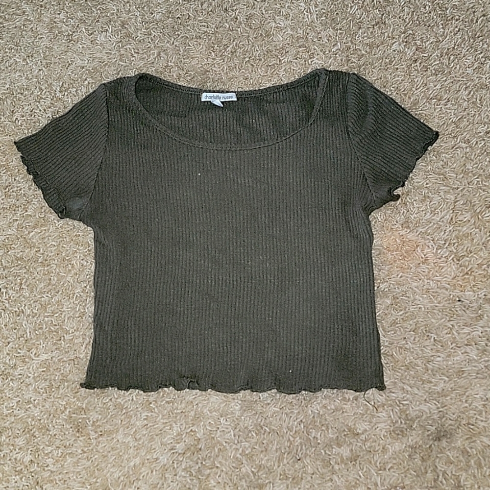 Green crop top